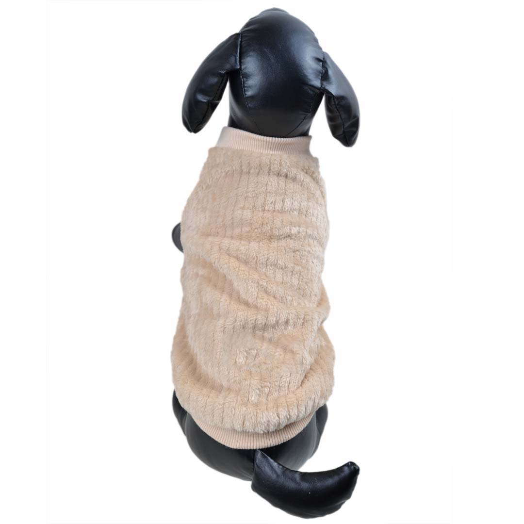 Pulover za psa iz rebrastega velurja