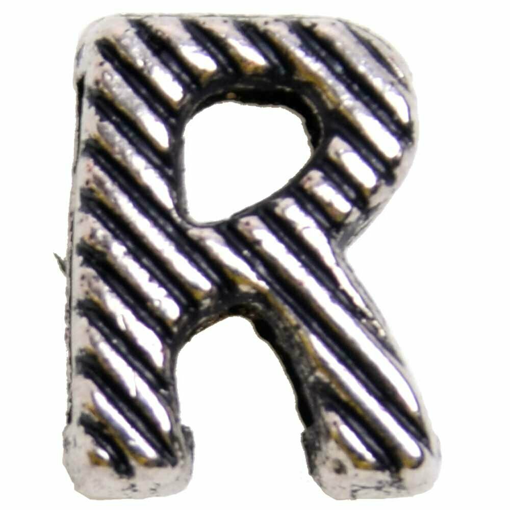 Kovinska črka R za oblikovanje napisa na ovratnicah GogiPet