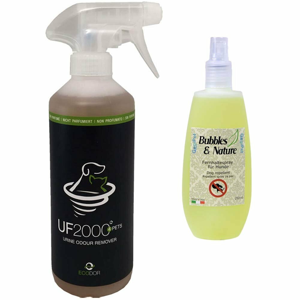 UF2000 + spray za odganjanje psov komplet z anavajanje psov na čistočo