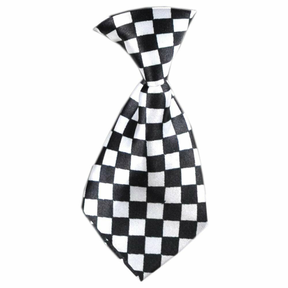GogiPet kravata za pse "Harry" - črni karo vzorec