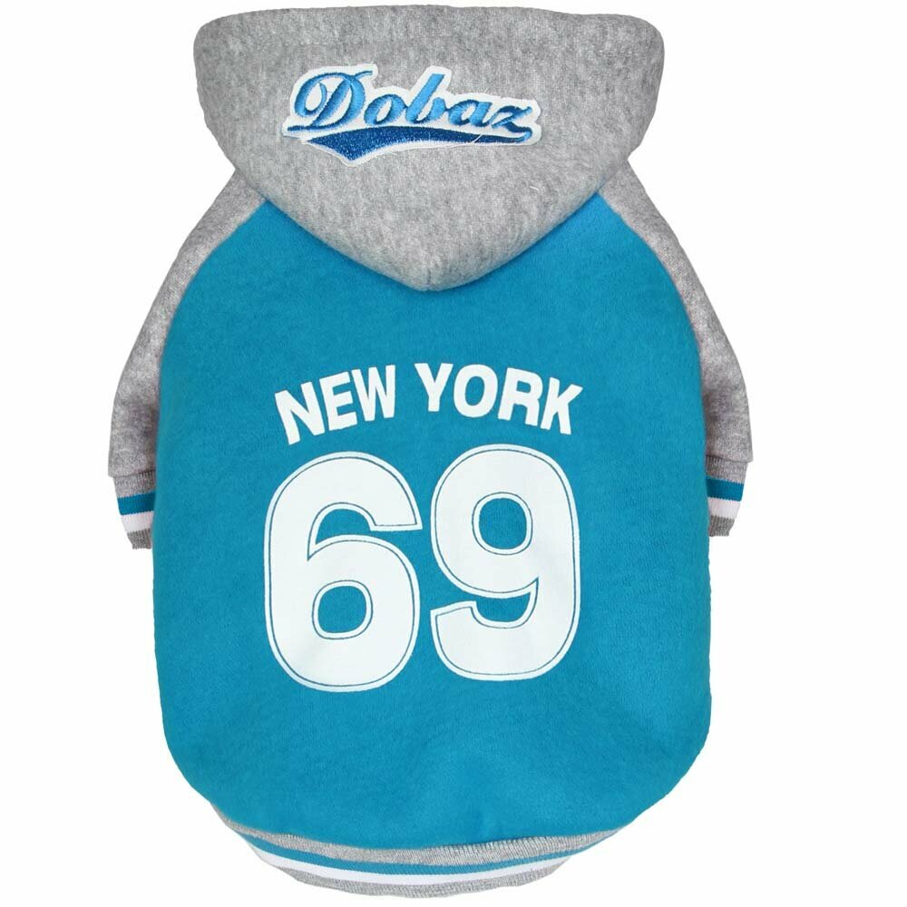 Topla jakna za psa "New York 69" - modra barva