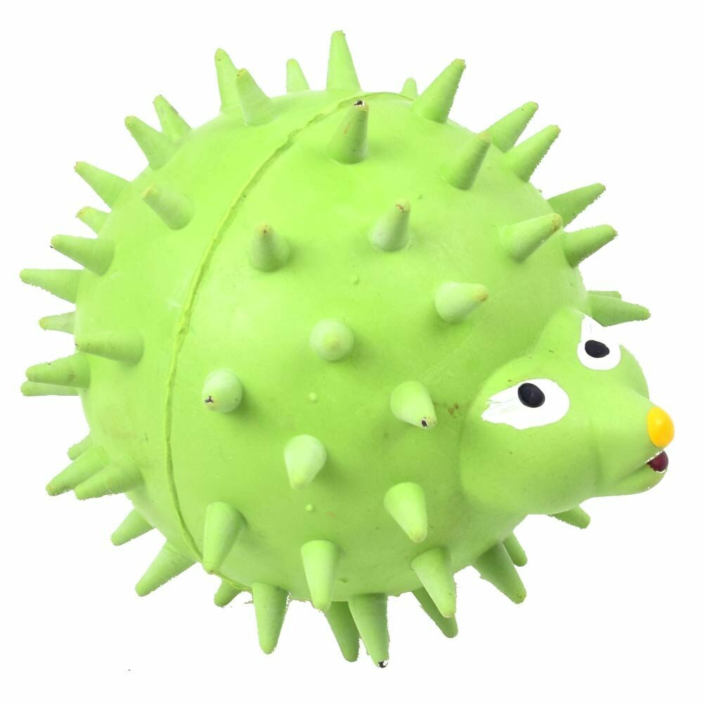 Zeleni ježek z zvončkom - igrača za majhne pse