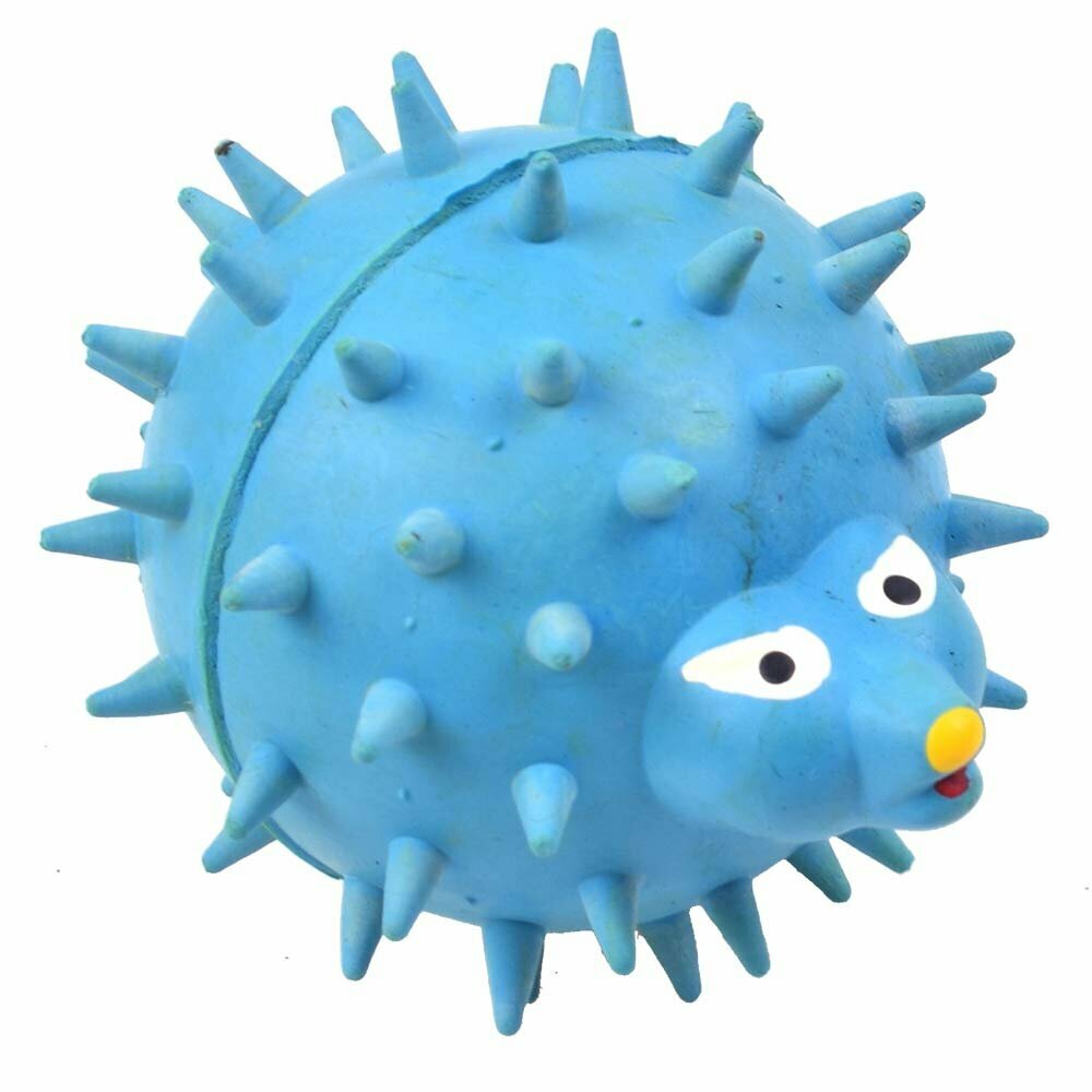 Igrača za majhne pse - modri ježek, velikost 7,5 cm Ø