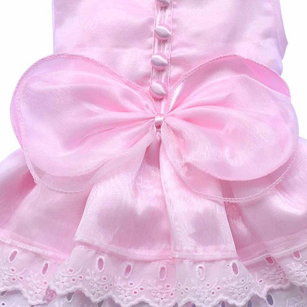 Rožnata obleka za pasje dame