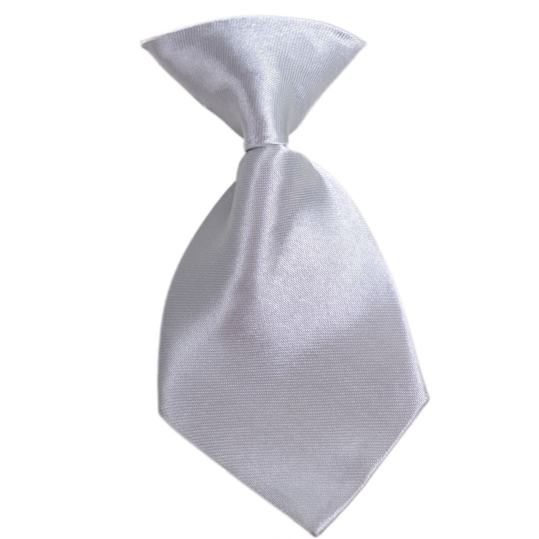 Svilena, siva kravata za pse "Lavendel"