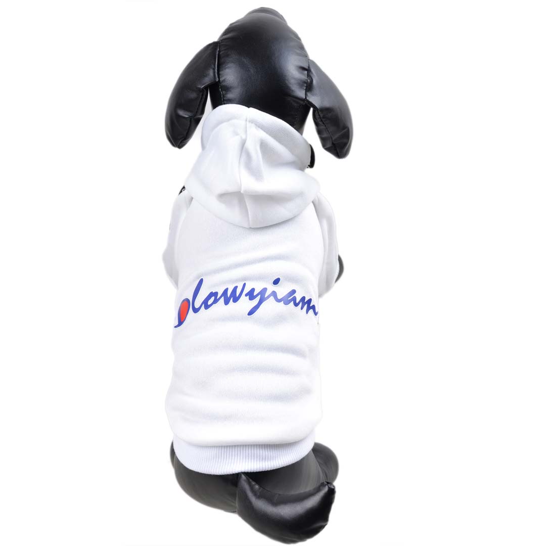 Športni pulover za pse - bela barva