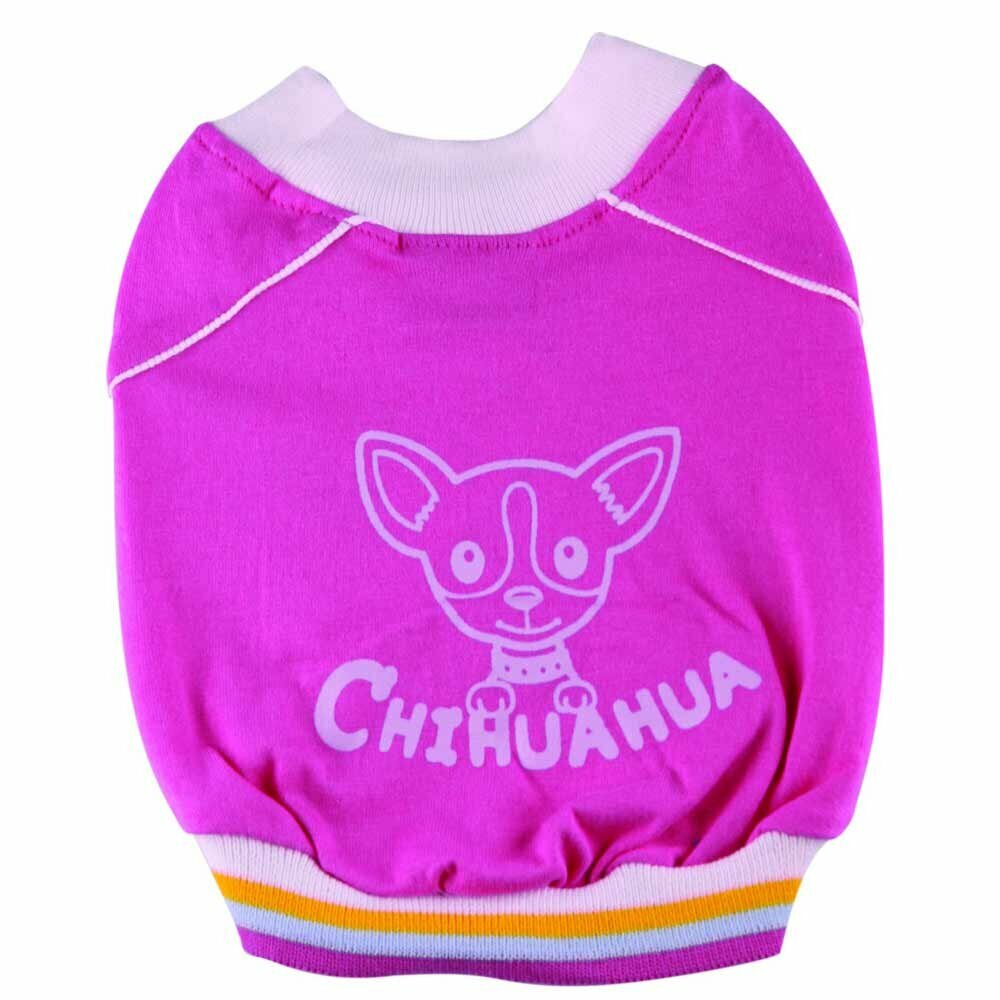 Poletna majica za pse "Chihuahua" - pink barva