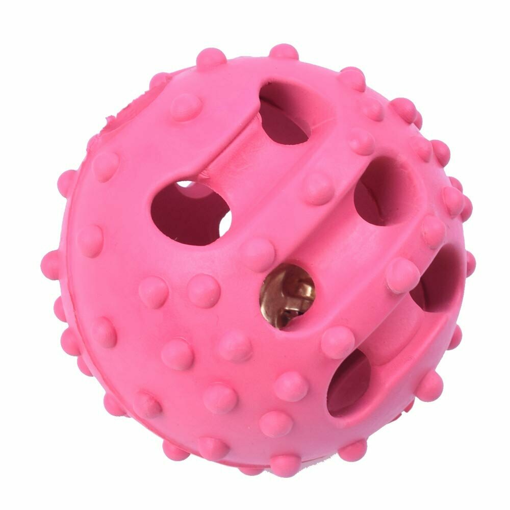 GogiPet pink žoga za majhne pse - igrača za priboljške