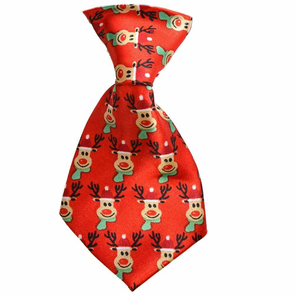 Modna kravata za pse - božični vzorec z jelenčki
