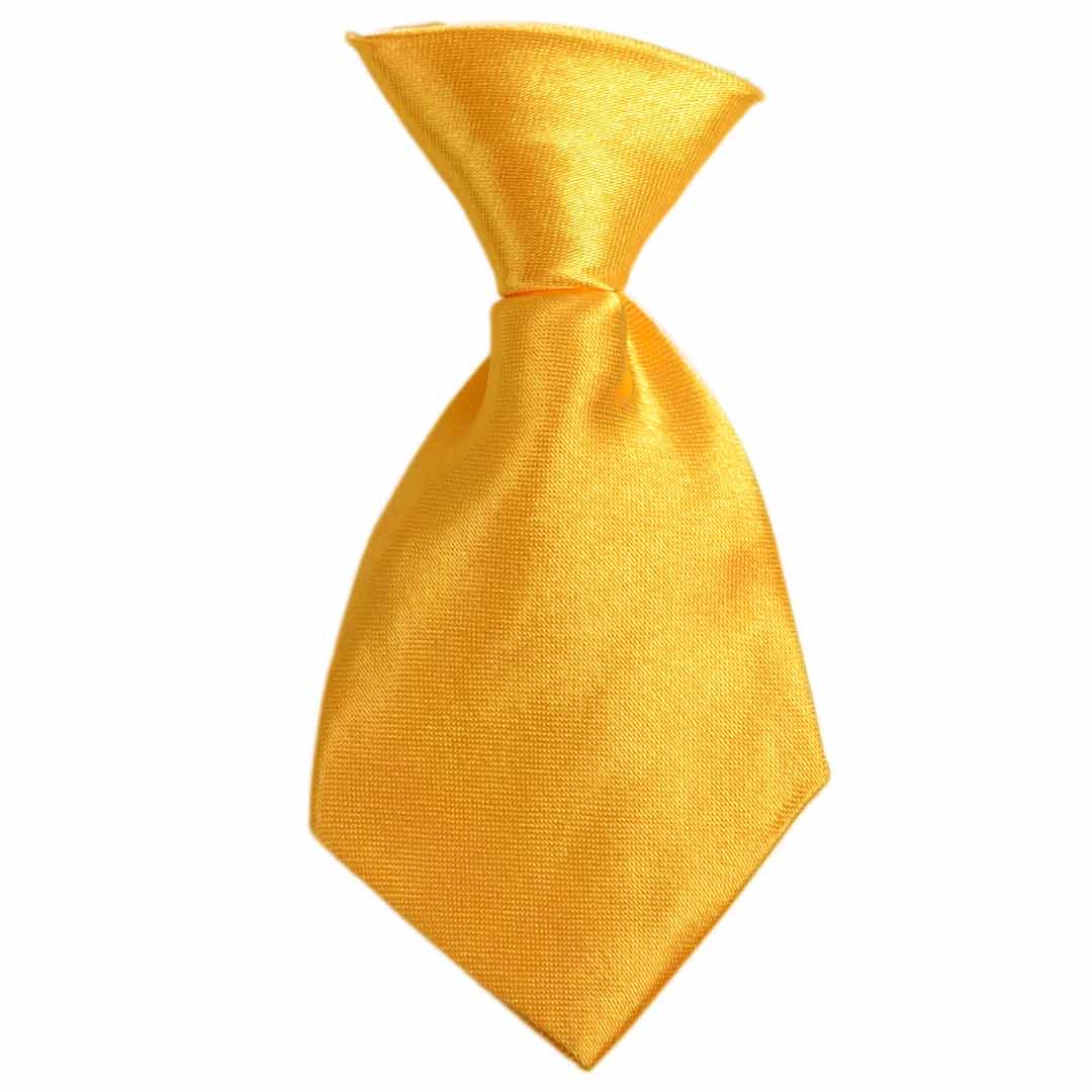 Svilena, rumena kravata za pse "Lavendel"