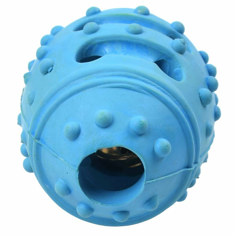 GogiPet igrača za priboljške - modra, ovalna žoga - velikost 9,5 cm