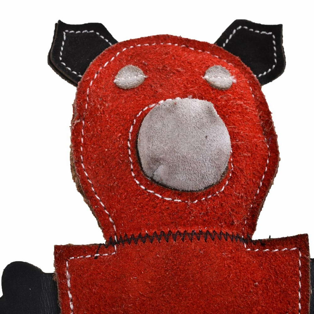 Šivana igrača za pse iz naravnih materialov "Rdeči medved"