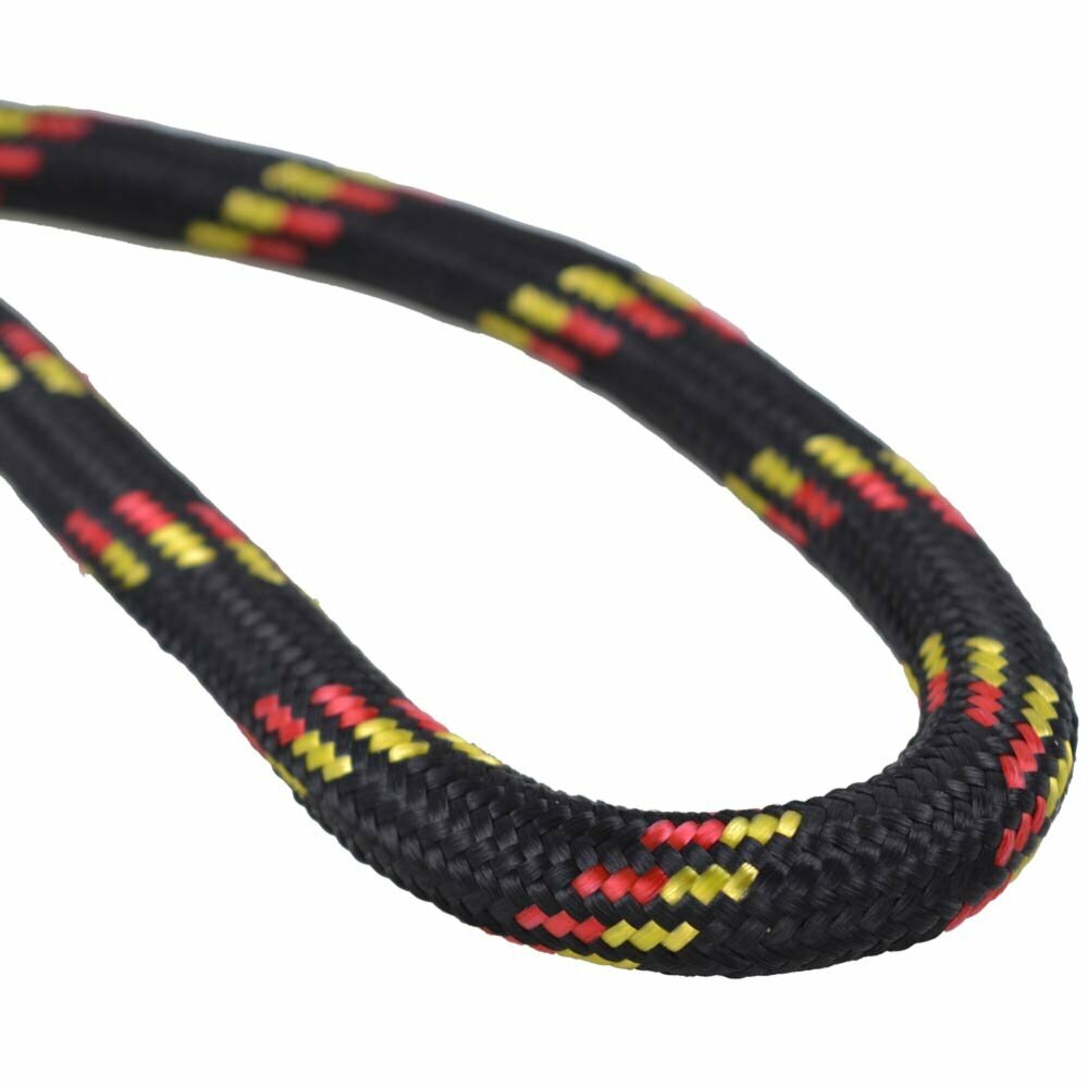 GogiPet pleten povodec za pse v kvaliteti plezalne vrvi - črna barva