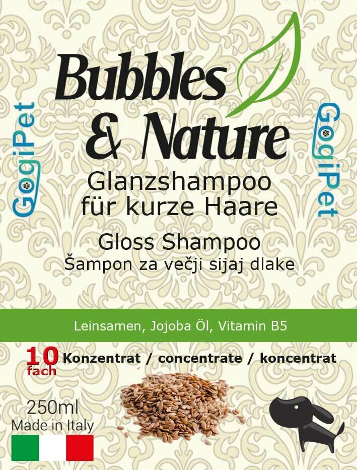 GogiPet  Bubbles & Nature naravni šampon za sijočo dlako in kratkodlake pse
