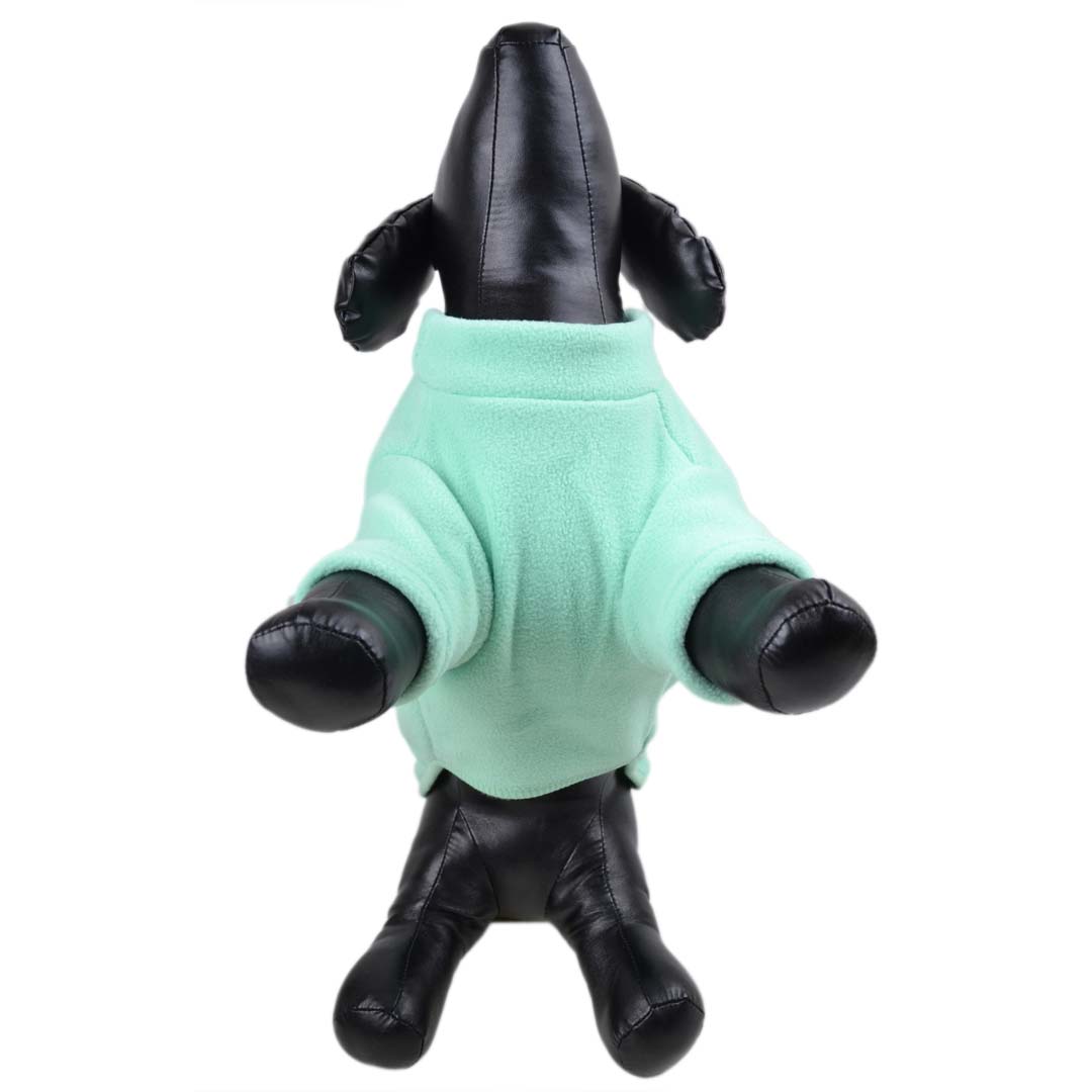 Topli pulover za pse "Teddy" - zelena barva, kroj na 2 tački
