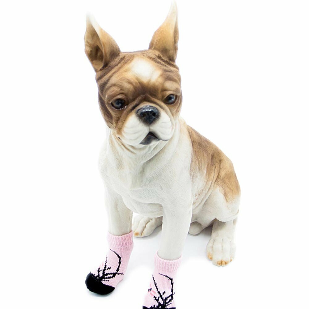 Zaščitne nogavice za psa GogiPet - roza barva