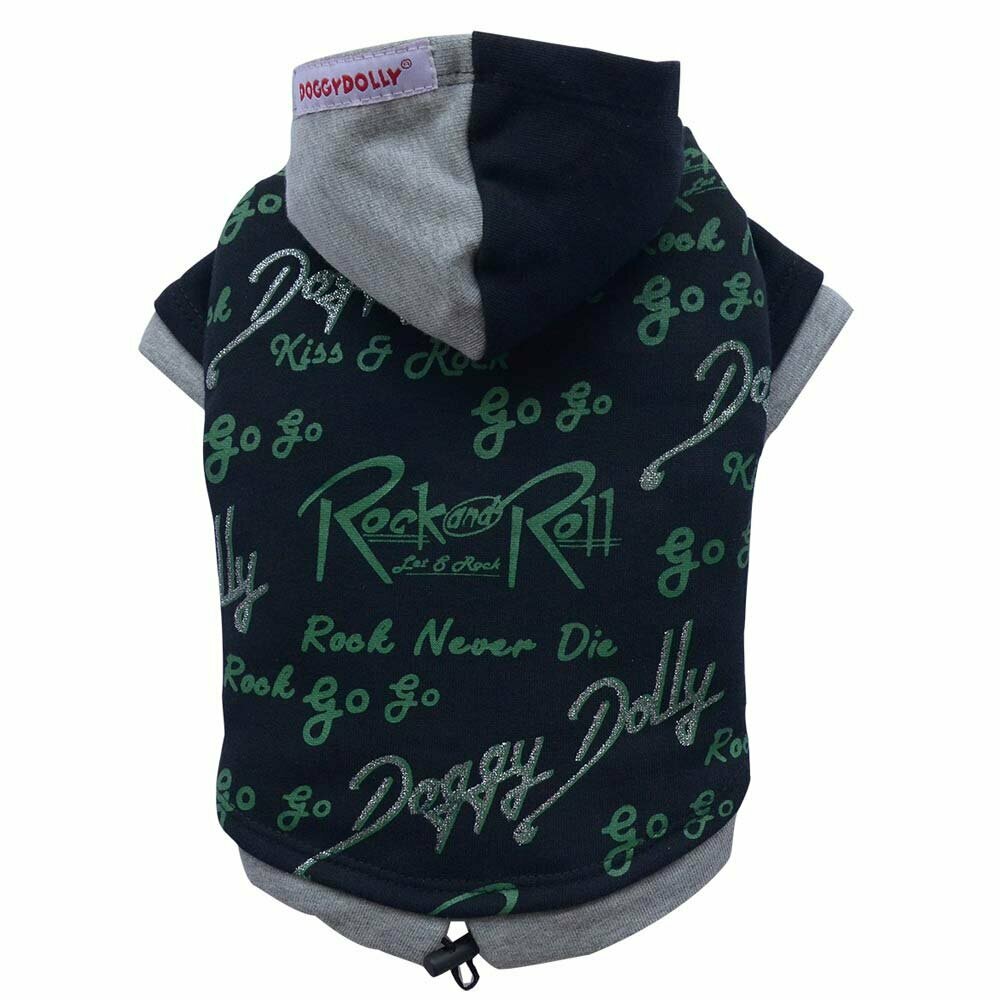 DoggyDolly Rock&Roll pasji puloverji - črna barva -  DoggyDolly W169