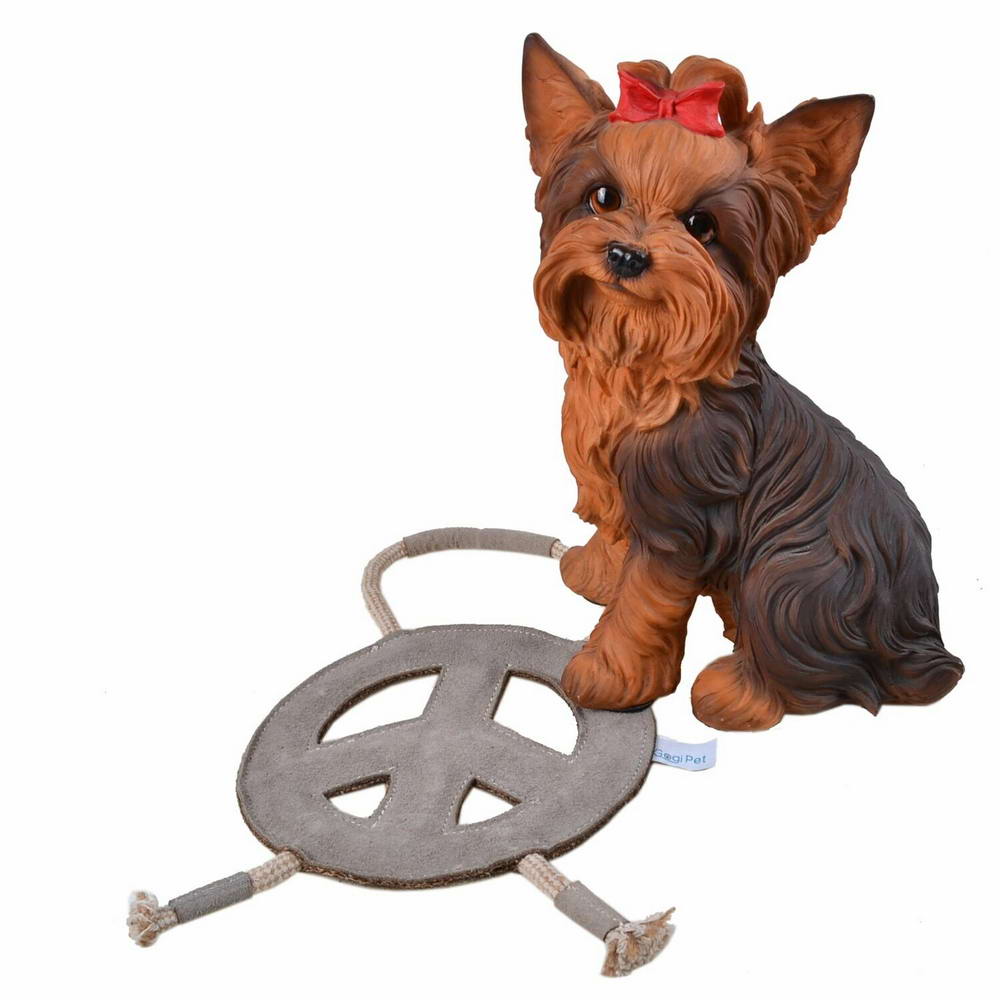 GogiPet® igrača za pse iz naravnih materialov "Peace" - siva barva