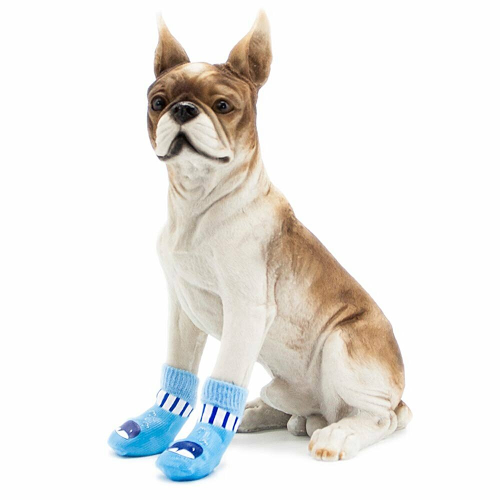 Modni čevlji za pse "Modri kit" - preprosto obuvanje - sistem nogavic