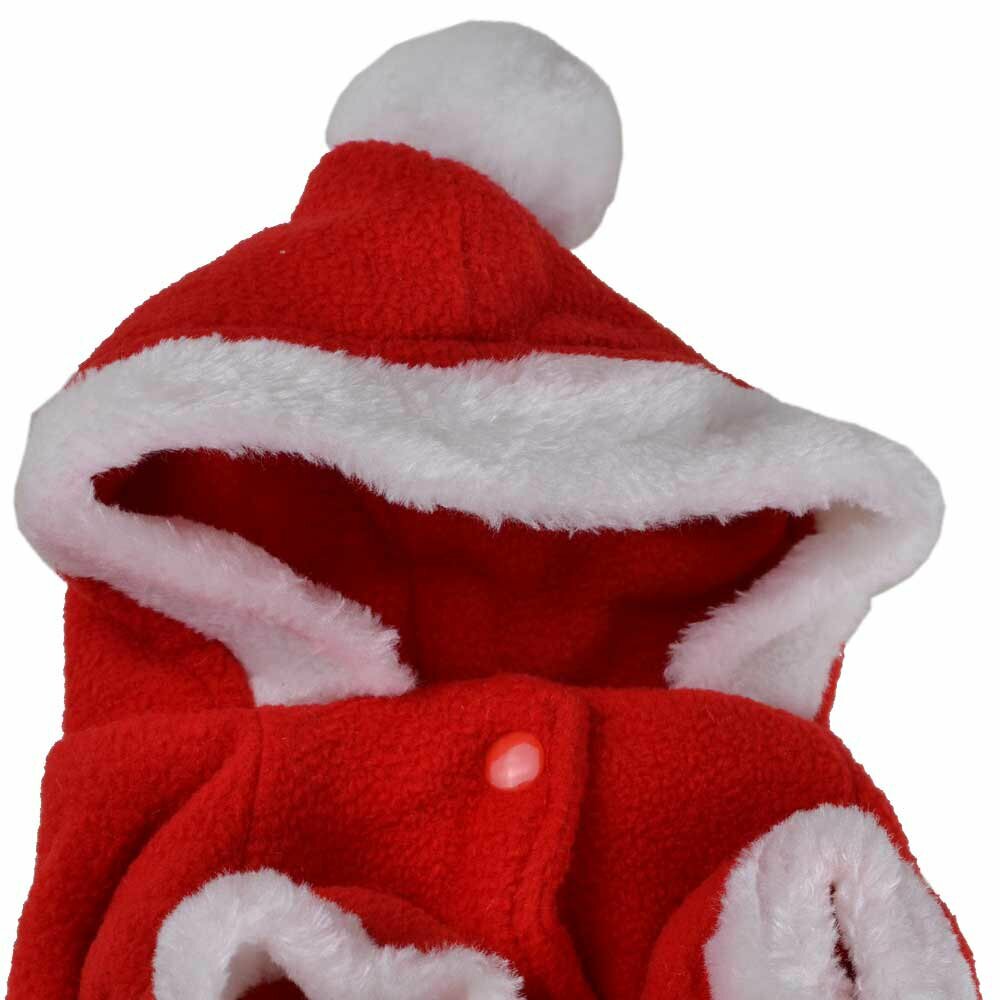 Lepo občikovana kapuca s cofom - božično novoletno oblačilo za psa Santa Claus Boy
