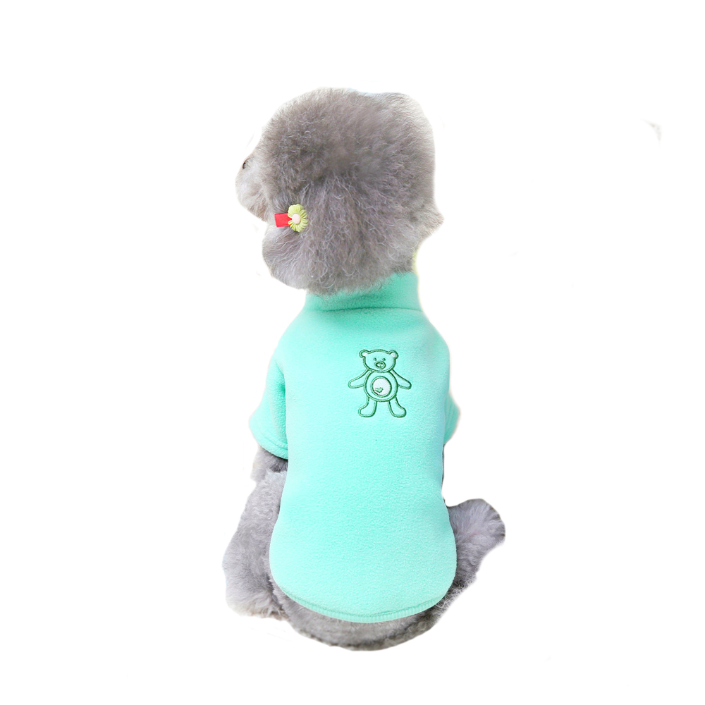 Zimski, topli pulover za  pse "Teddy" - zelena barva