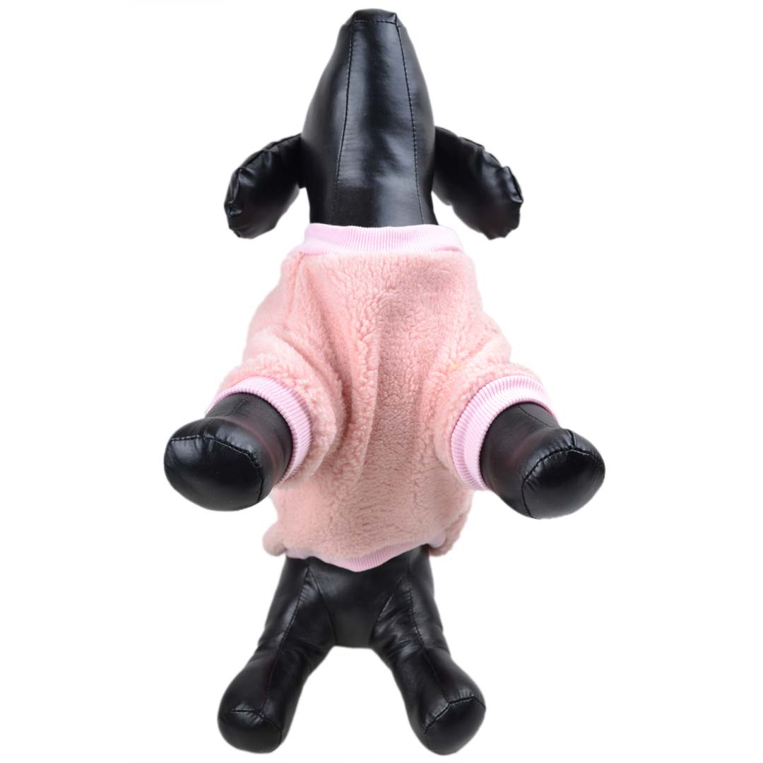 Šerpa pulover za pse "Bunny" - rožnata barva, model brez zapenjanja