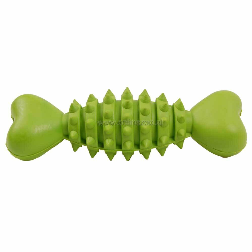 Gumijasta igrača za čiščenje zob "Kost" - zelena barva