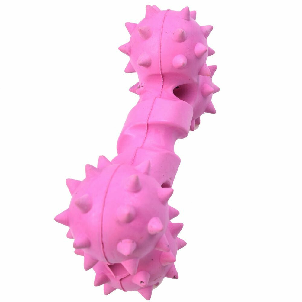 GogiPet igrača za čiščenje zob - pink kost z konicami