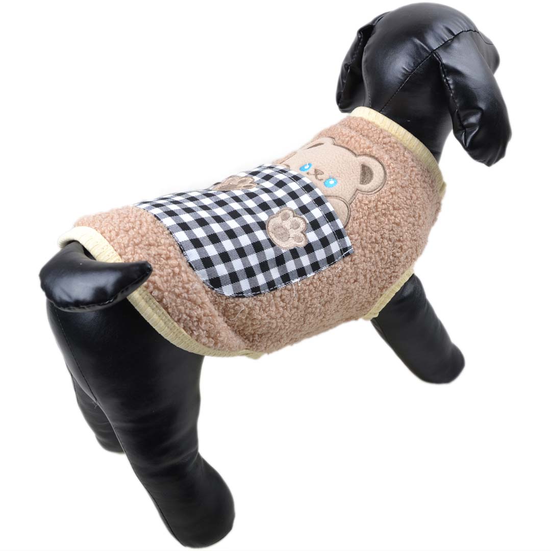 Mehek pulover za pse "Teddy" - svetlo rjava barva