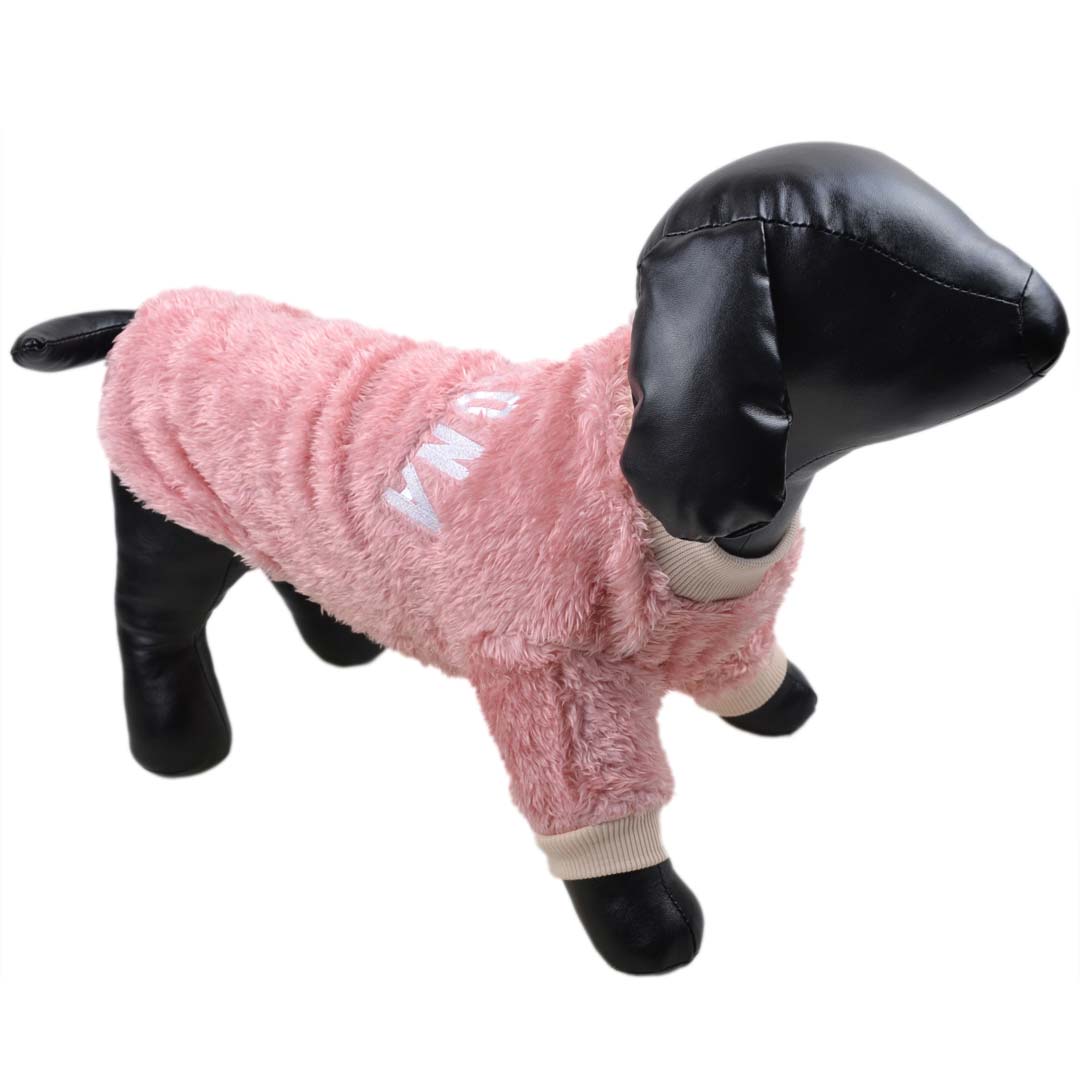 Kosmaten, zimski pulover za  pse "Arizona" - pink barva