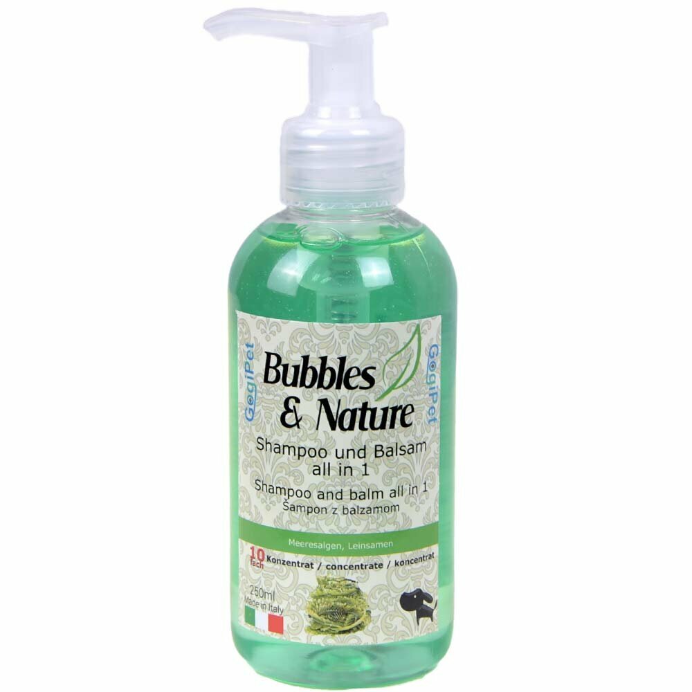 Naravni šampon z balzamom za sprijeto dlako Bubbles & Nature