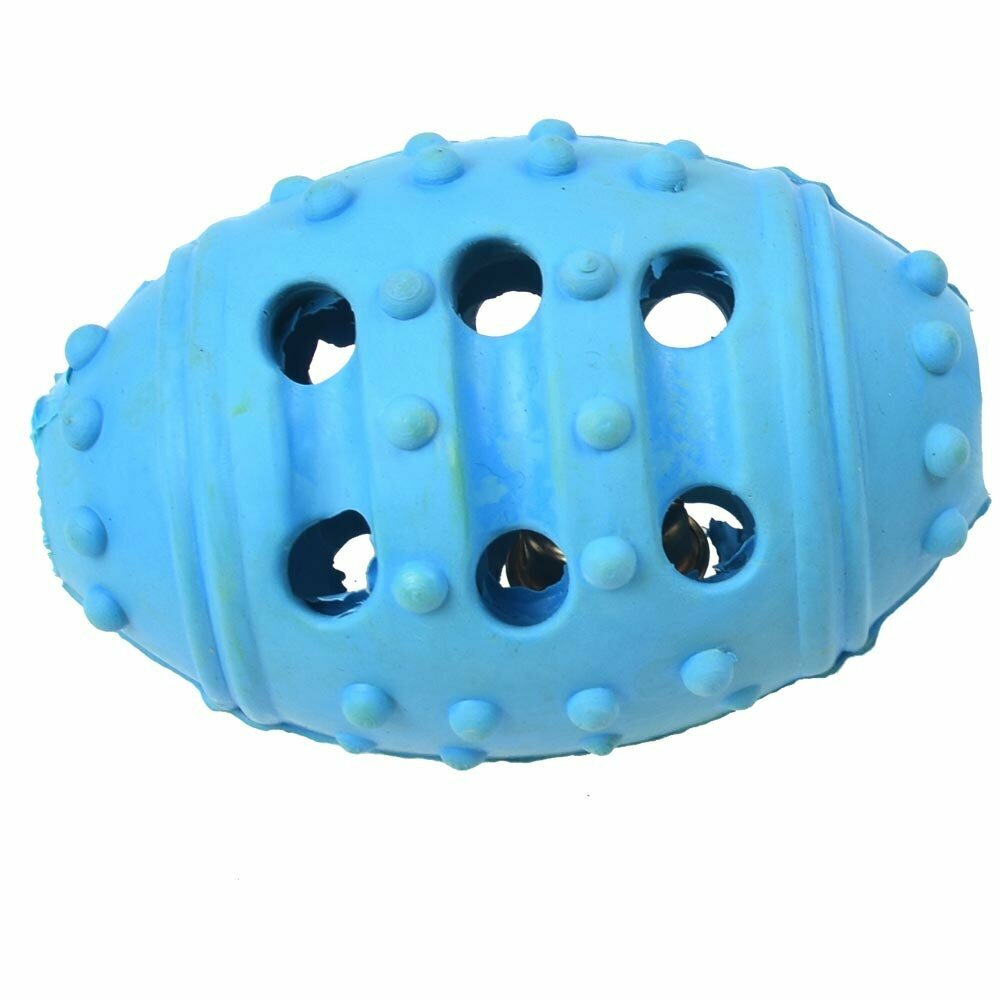 GogiPet igrača za priboljške - modra, ovalna žoga - 5 cm Ø
