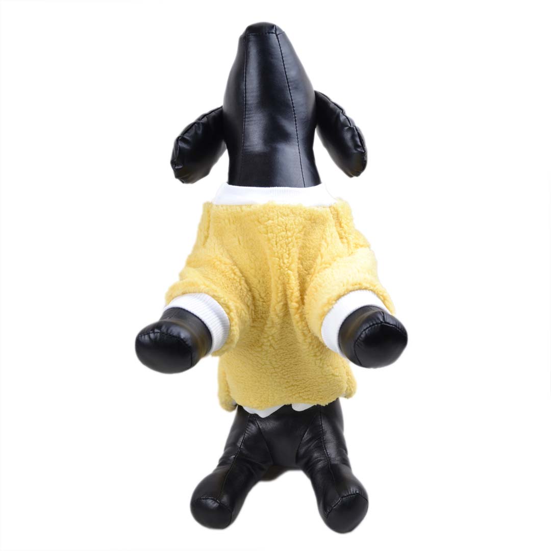 Šerpa pulover za pse "Bunny" - rumena barva, kroj na 2 tački