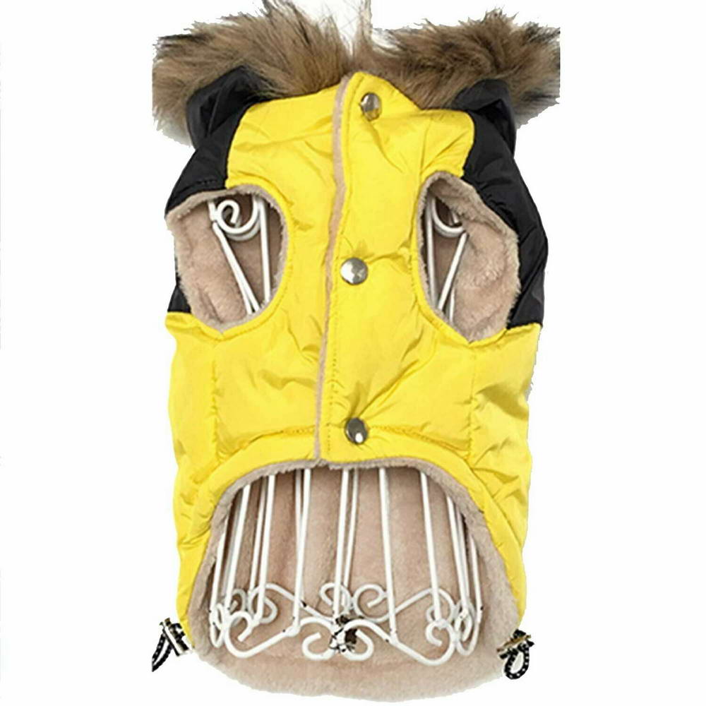 Toplo, zimsko oblačilo za psa "Giorgia" - rumena barva
