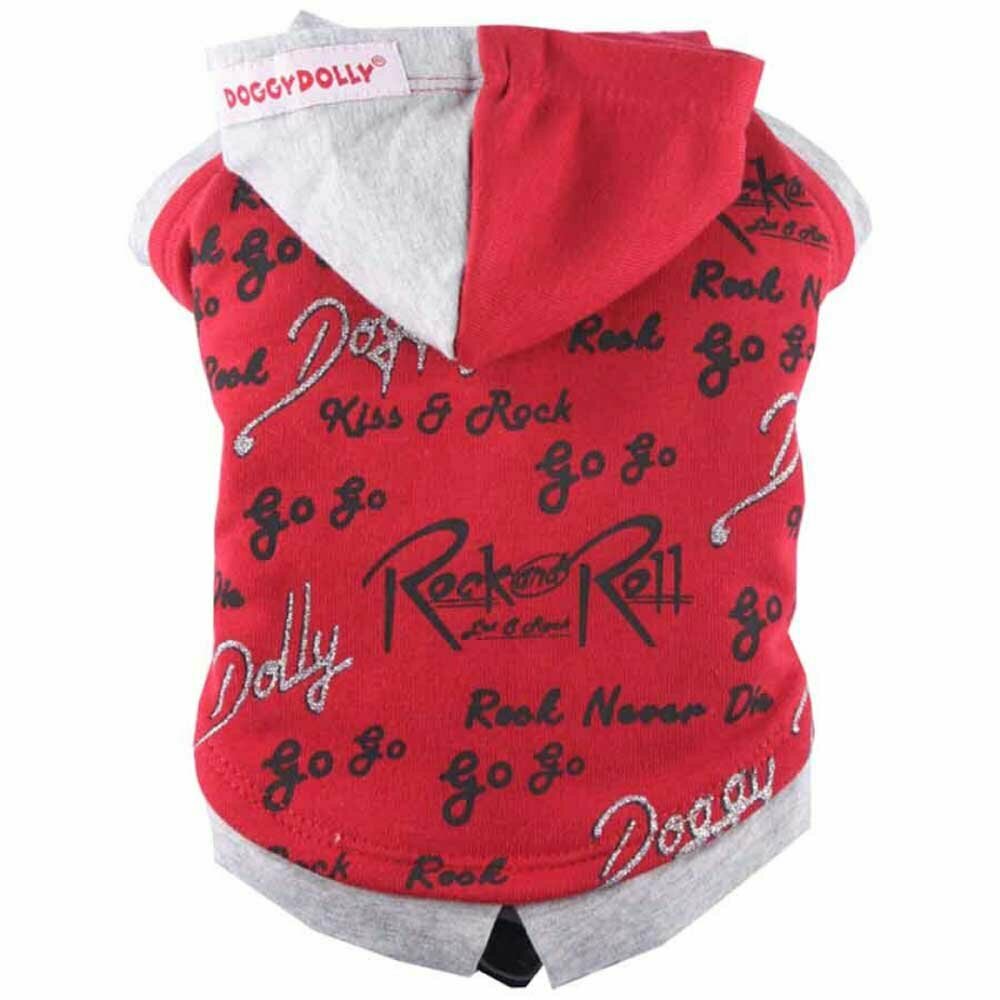 pulover za velike pse - Rdeči Rock&Roll pulover