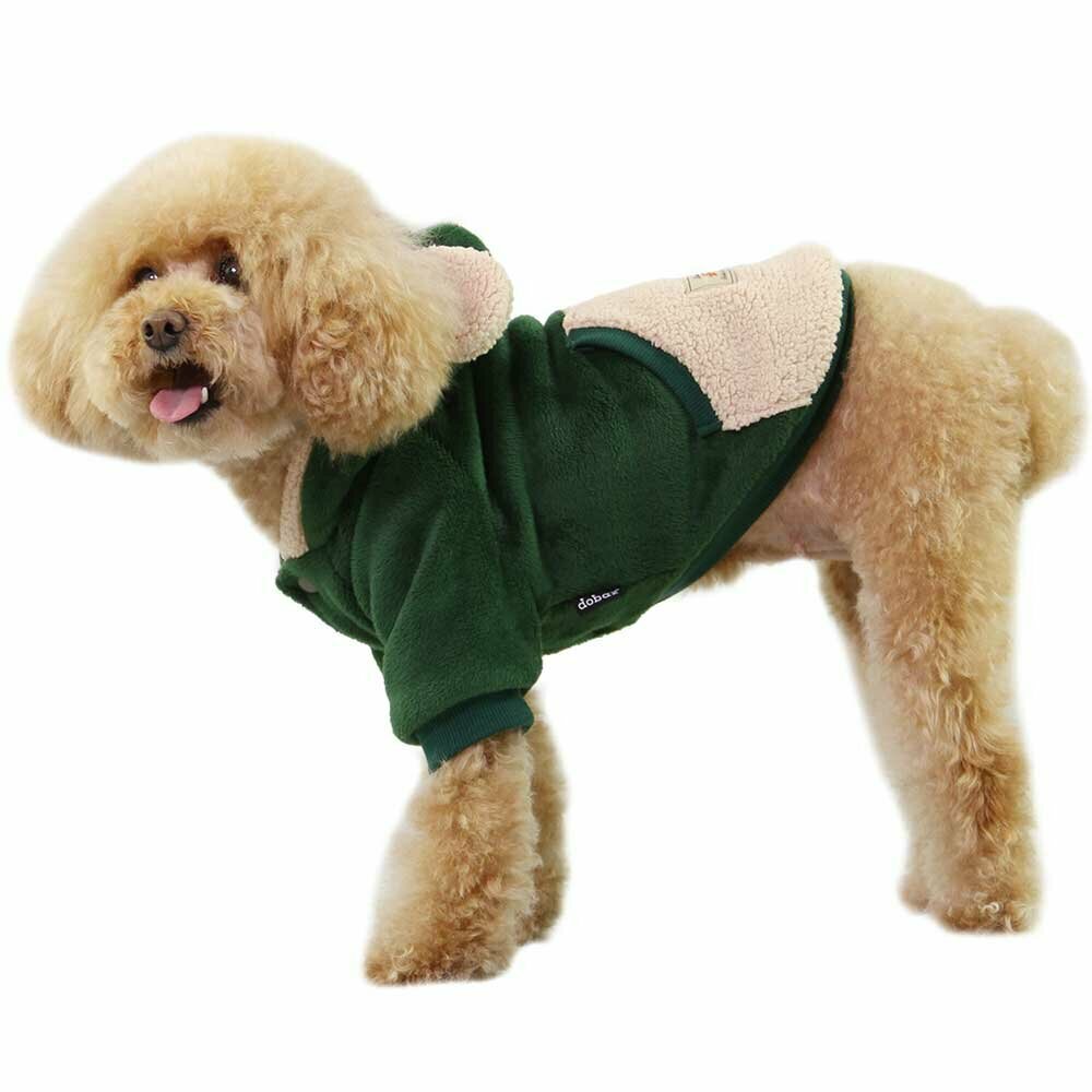 Udobno nošenje - zelena zimska jakna za pse "Medo"