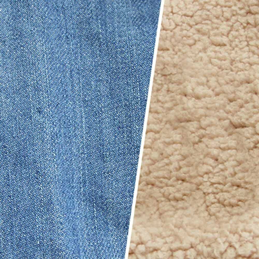 Denim Jeans v kombinaciji s kosmatenim materialom - Denim Jeans zimska jakna za pse