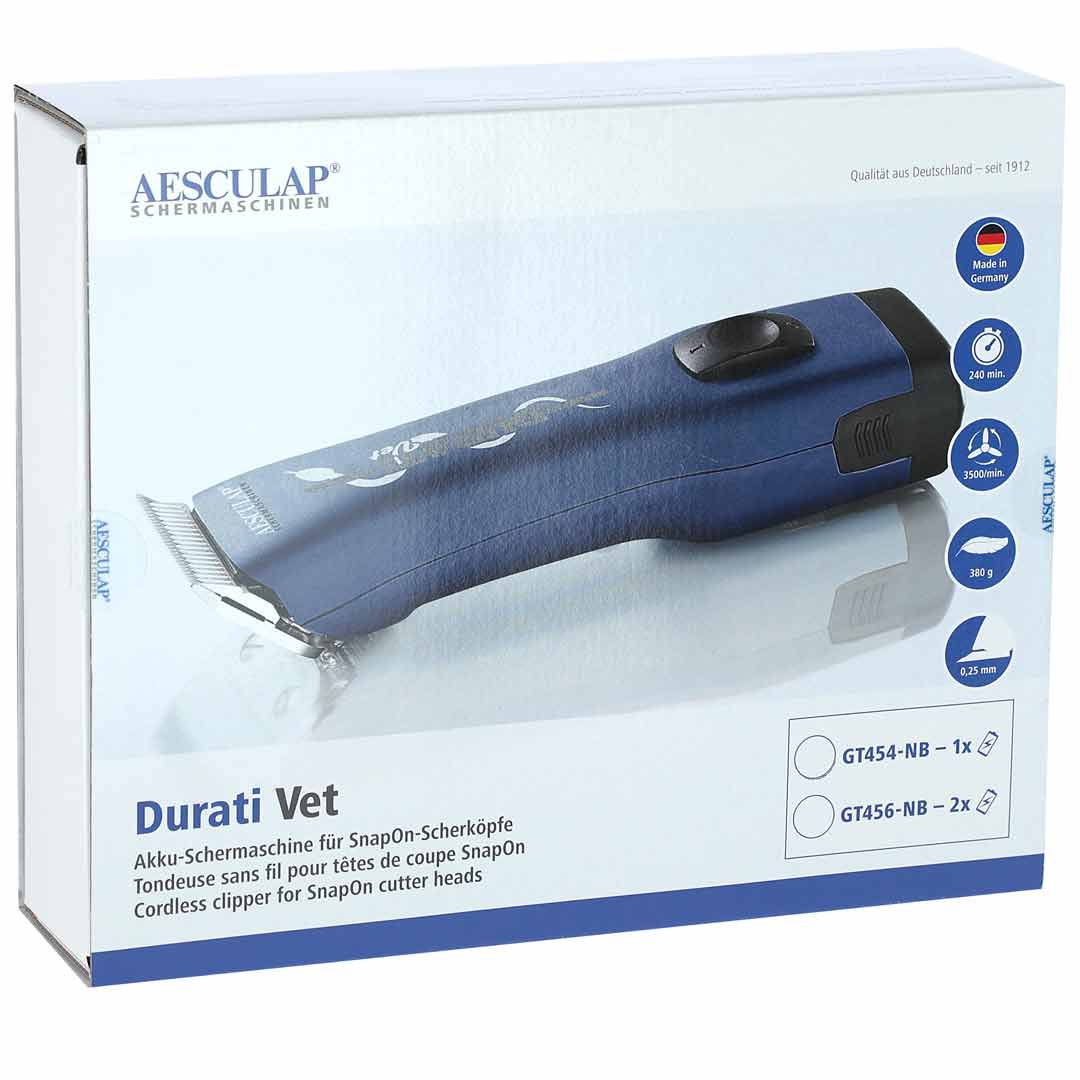 Originalna embalaža - Aesculap Durati Vet baterijski strojček za striženje živali
