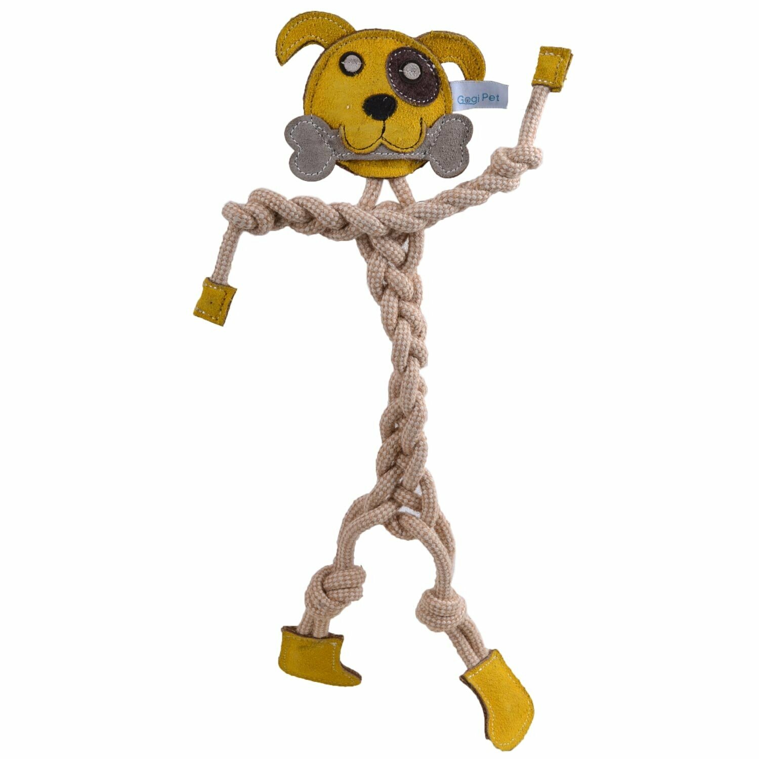GogiPet® igrača za pse iz naravnih materialov "Kuža s kostjo"