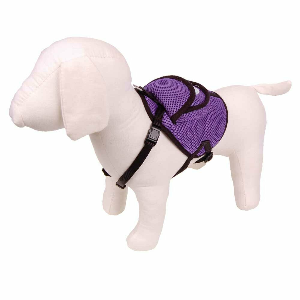 GogiPet® lila oprsnica z nahrbtnikom za psa - hitro zapenjanje