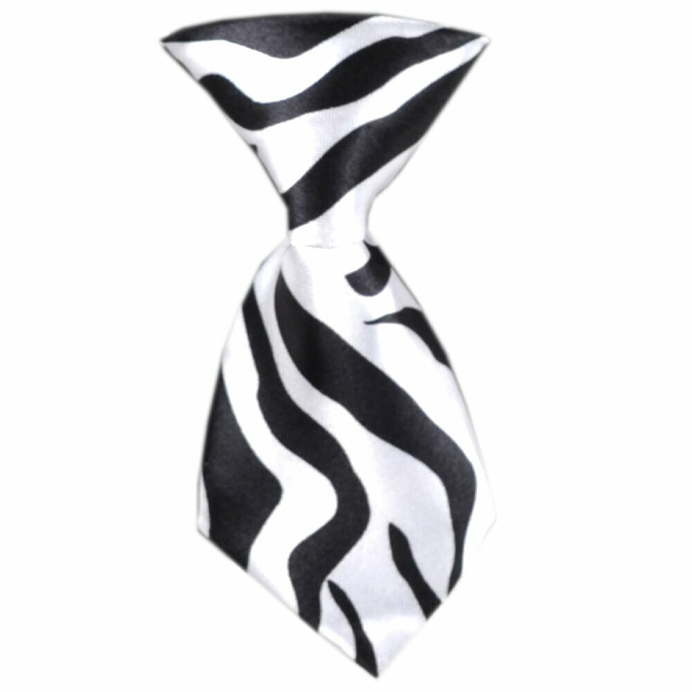 GogiPet kravata za pse "Zebra" črno bele barve