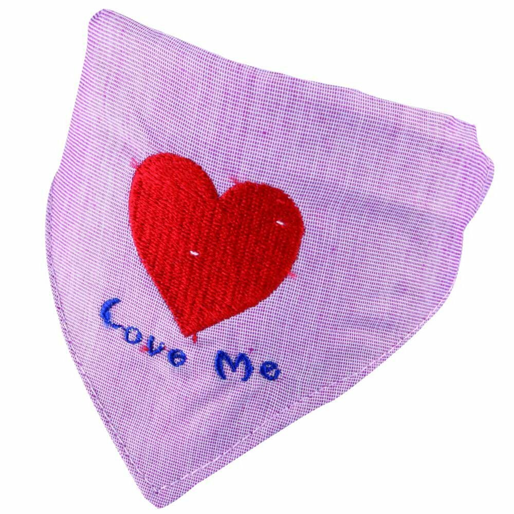 Rožnata ovratnica z rutko "Love Me"