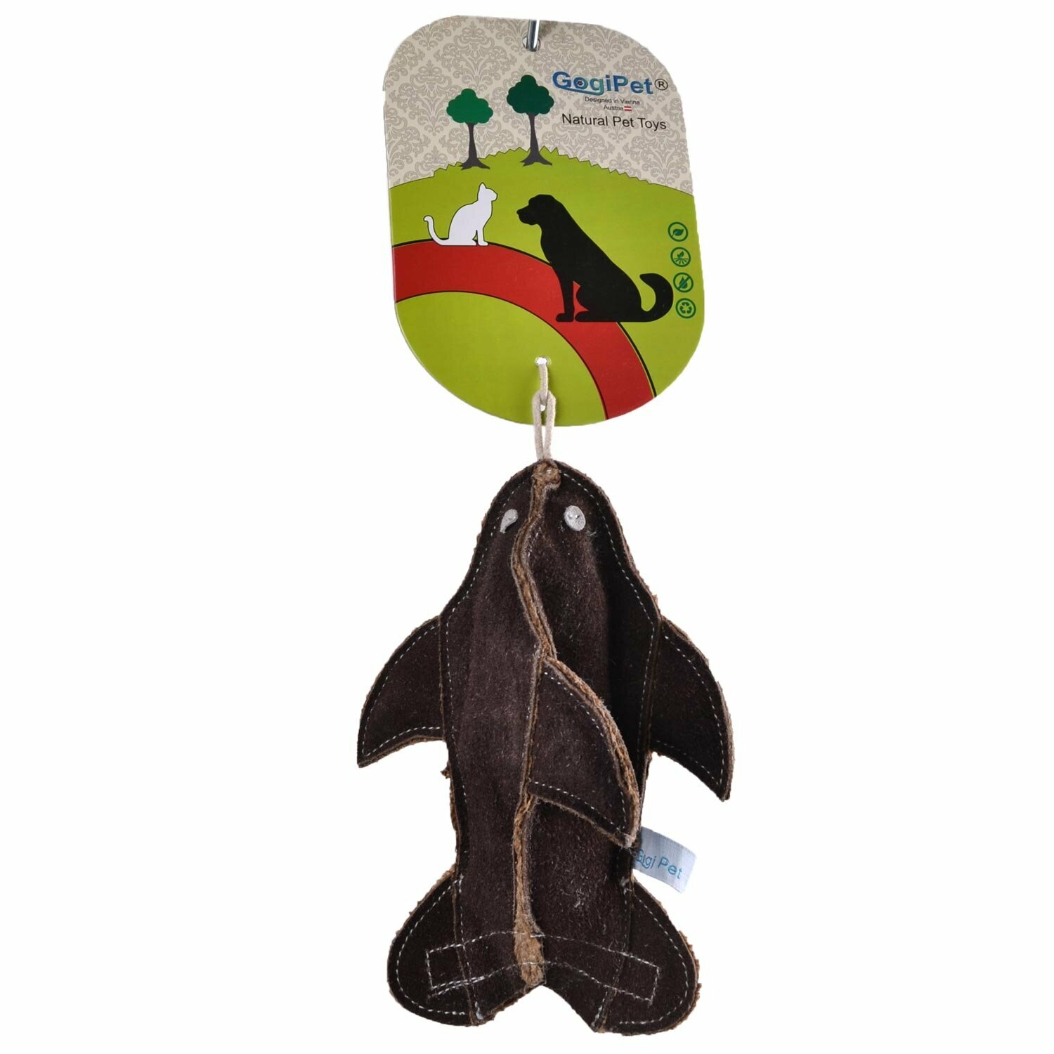 GogiPet® igrača za pse z reciklirano plastenko "Delfin" je primerna za vlečenje in žvečenje