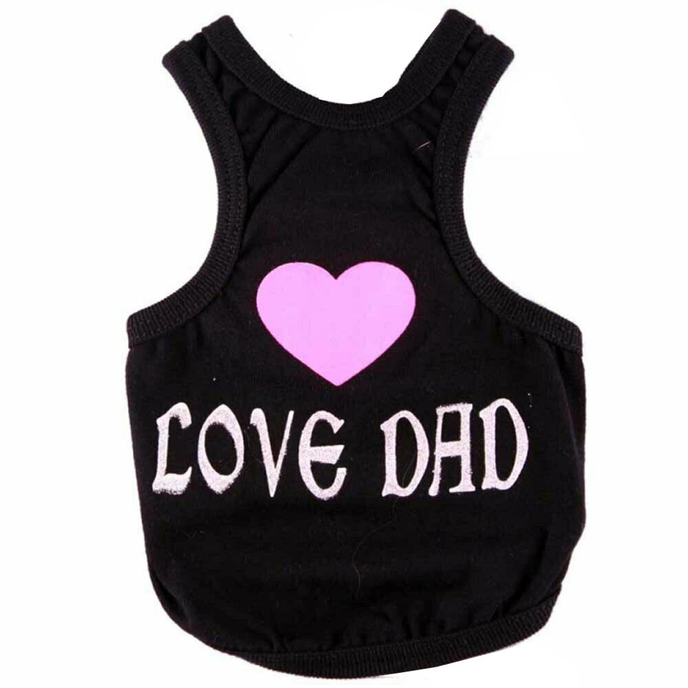 Majica brez rokavov s potiskom "Love Dad" - majica  DoggyDolly BD157