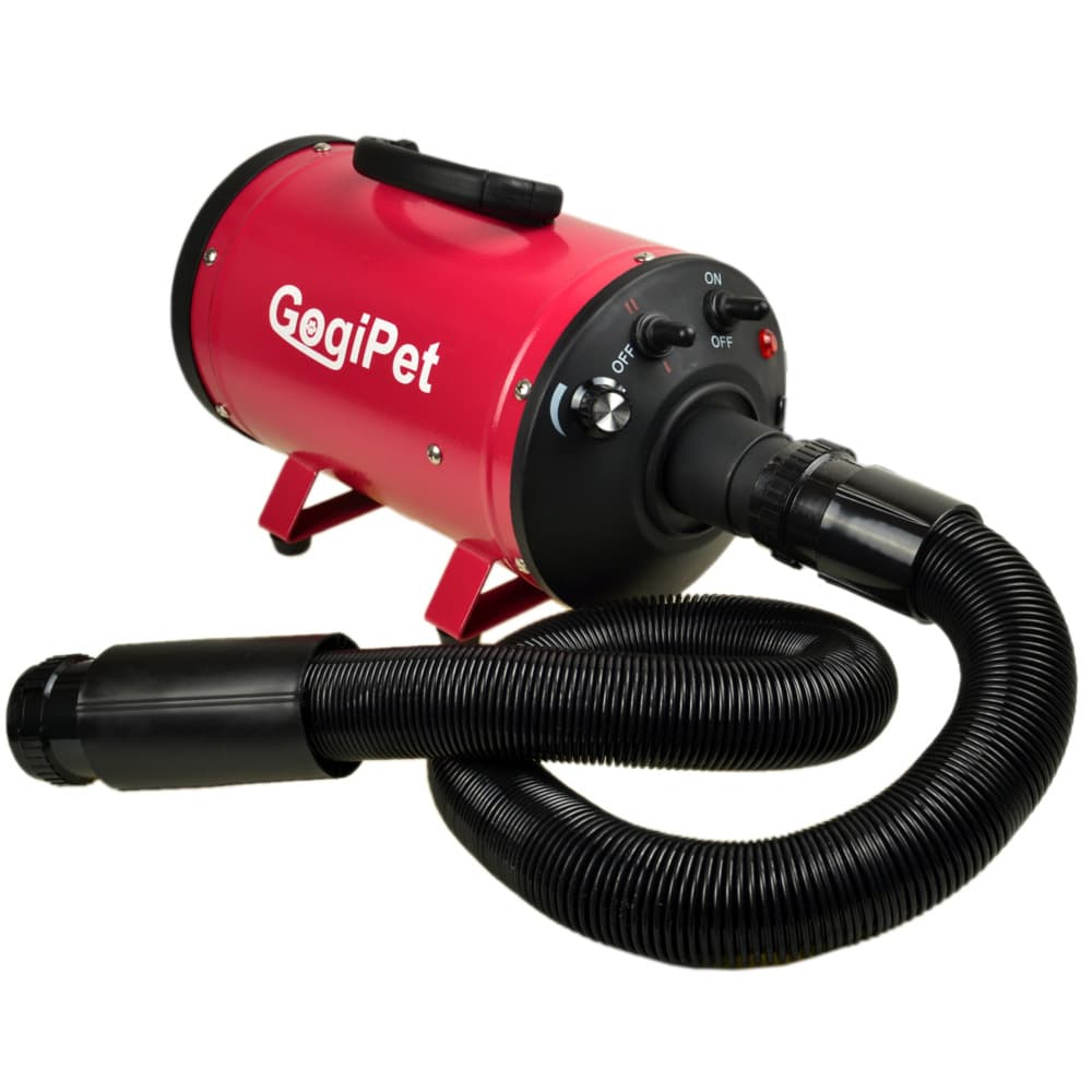 GogiPet Poseidon rdeči sušilniki za pse - zmogljiv motor z grelci zraka