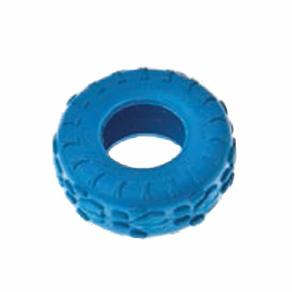 Robustna igrača za psa "Pnevmatika" s premerom 7,5 cm - modra barva