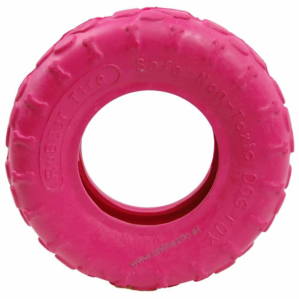 Igrača za psa "Pnevmatika" s premerom 15 cm - rožnata barva