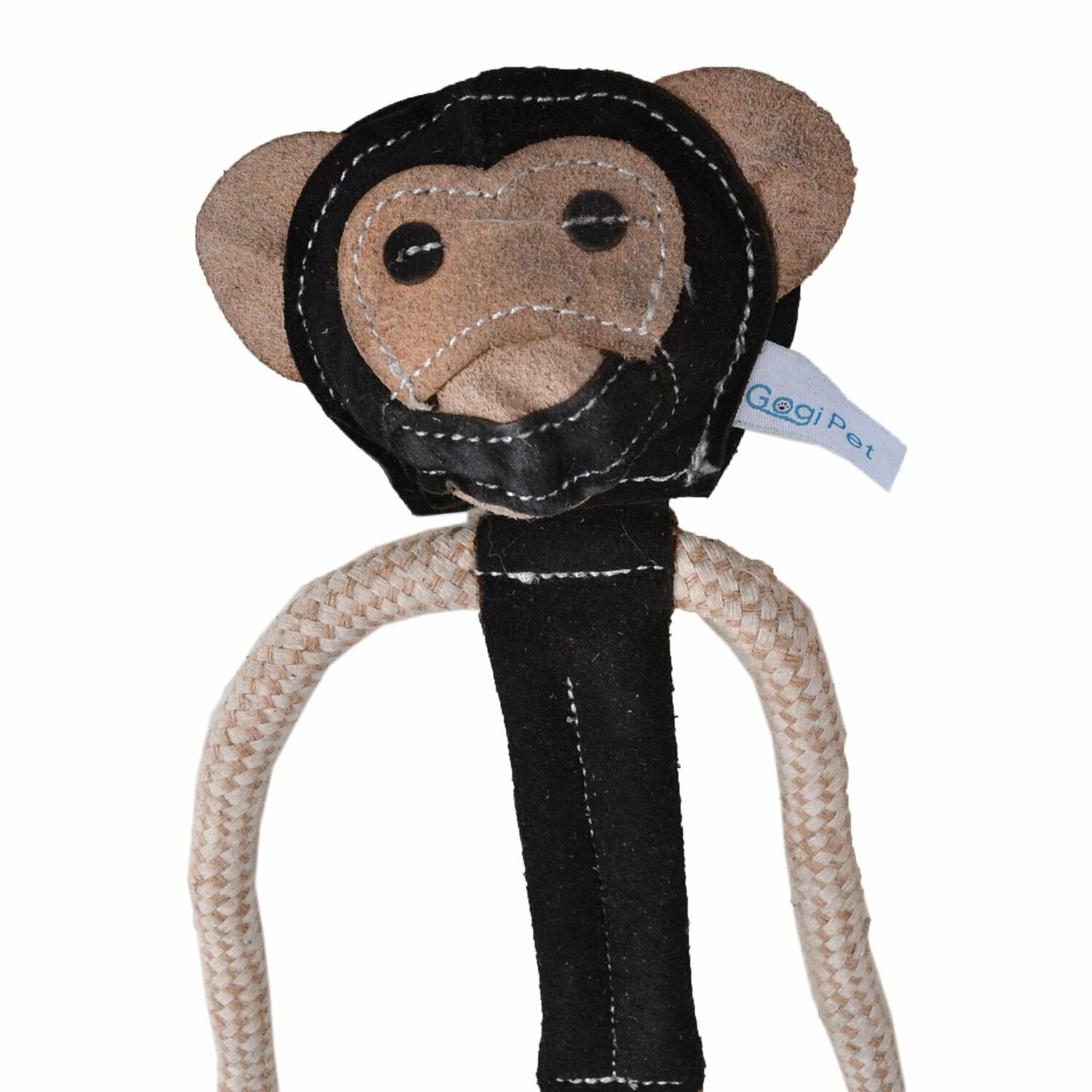 GogiPet® igrača za pse iz naravnih materialov "Črni šimpanz" je dolžine 41 cm