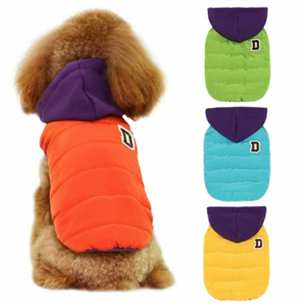Ornažna, zimska jakna za psa - modne barve