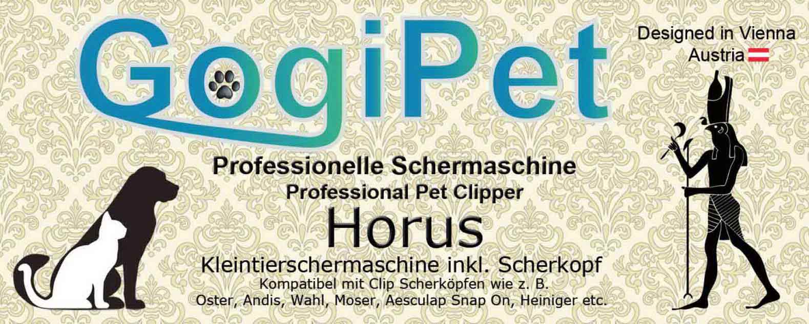 Clip ali Snap On sistem - GogiPet strojček za striženje psov Horus